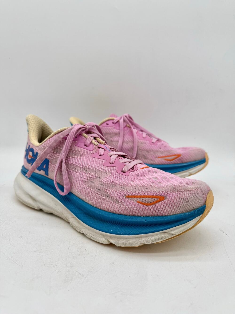 HOKA Clifton 9 Women’s 7 Cyclamen/Lilac Pink Cushion Running Walking Shoes